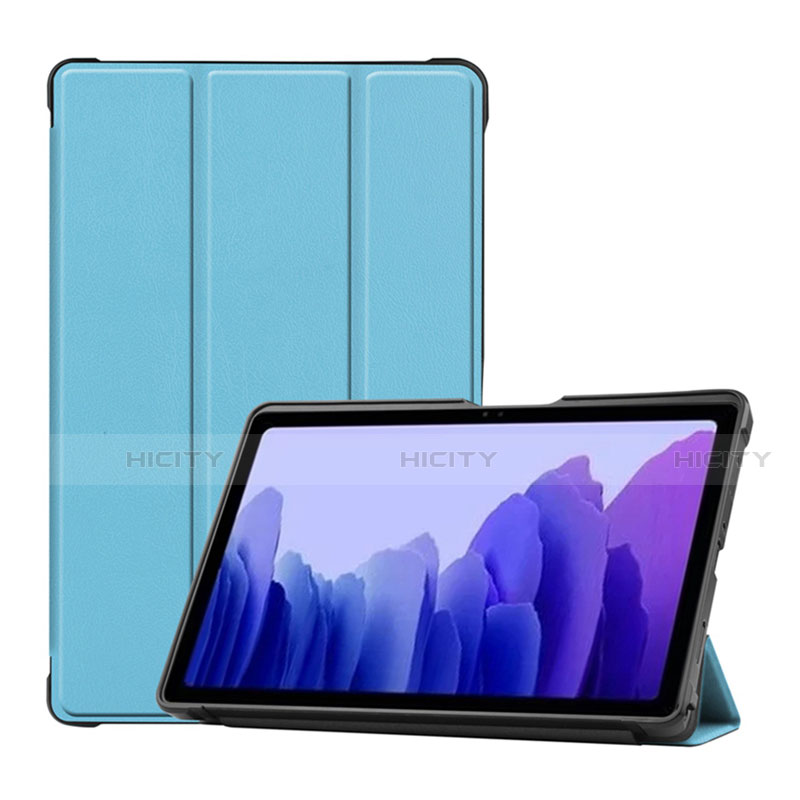 Samsung Galaxy Tab A7 Wi-Fi 10.4 SM-T500用手帳型 レザーケース スタンド カバー L01 サムスン ブルー