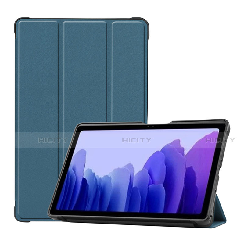 Samsung Galaxy Tab A7 Wi-Fi 10.4 SM-T500用手帳型 レザーケース スタンド カバー L01 サムスン シアン
