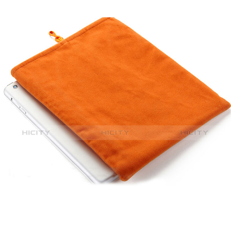 Samsung Galaxy Tab E 9.6 T560 T561用ソフトベルベットポーチバッグ ケース サムスン オレンジ
