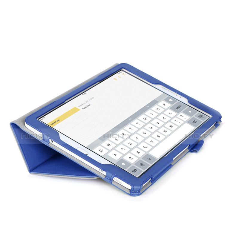 Samsung Galaxy Tab S2 9.7 SM-T810 SM-T815用手帳型 レザーケース スタンド サムスン ネイビー