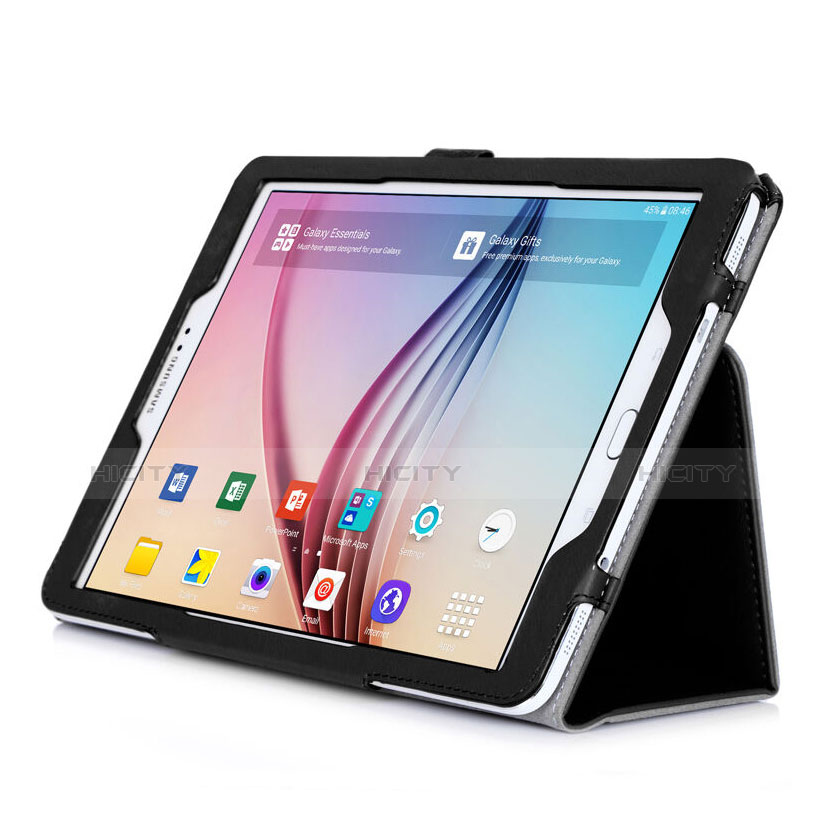 Samsung Galaxy Tab S2 9.7 SM-T810 SM-T815用手帳型 レザーケース スタンド サムスン ブラック