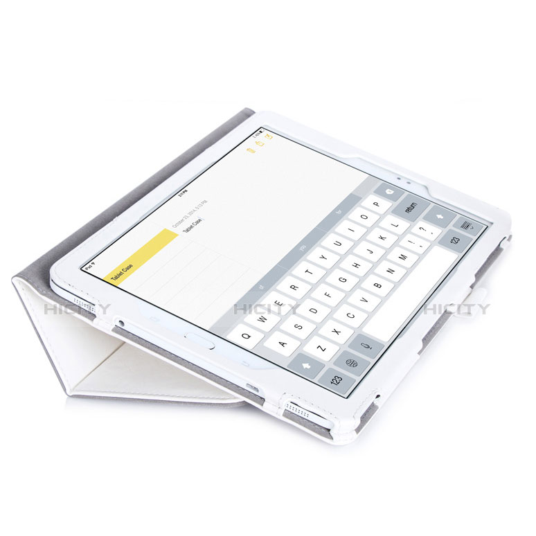 Samsung Galaxy Tab S2 9.7 SM-T810 SM-T815用手帳型 レザーケース スタンド サムスン ホワイト