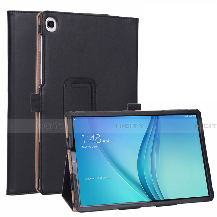 Samsung Galaxy Tab S5e 4G 10.5 SM-T725用手帳型 レザーケース スタンド カバー L01 サムスン ブラック