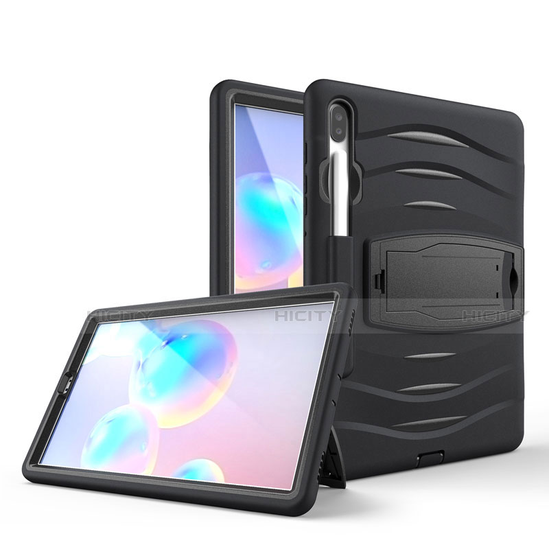 Samsung Galaxy Tab S6 10.5 SM-T860用ハイブリットバンパーケース スタンド プラスチック 兼シリコーン カバー A03 サムスン 