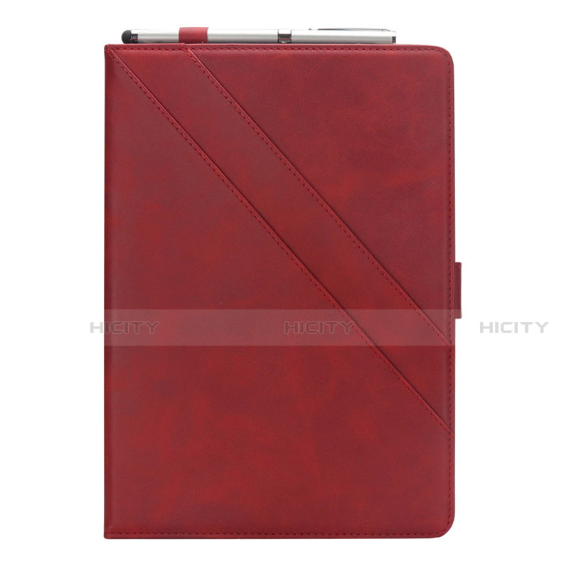Samsung Galaxy Tab S6 Lite 10.4 SM-P610用手帳型 レザーケース スタンド カバー L05 サムスン レッド