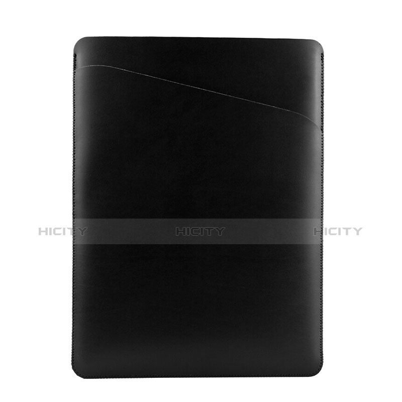 Samsung Galaxy Tab S6 Lite 10.4 SM-P610用高品質ソフトレザーポーチバッグ ケース イヤホンを指したまま サムスン ブラック