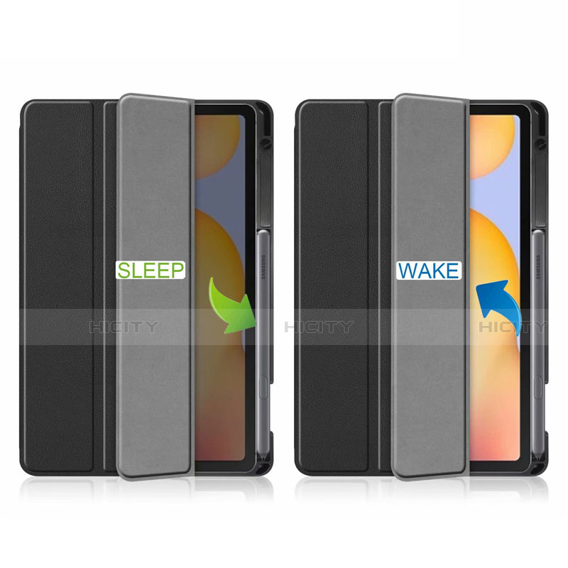 Samsung Galaxy Tab S6 Lite 4G 10.4 SM-P615用手帳型 レザーケース スタンド カバー L02 サムスン 
