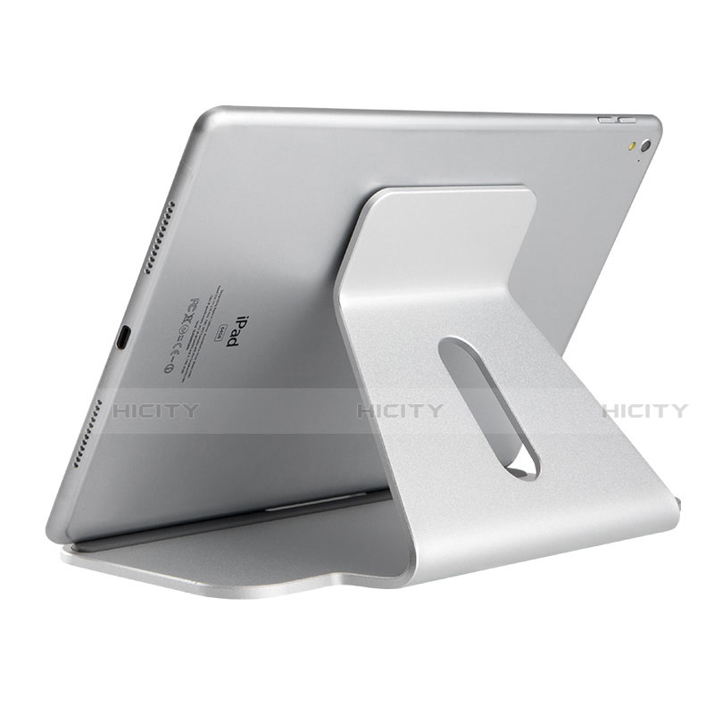 Samsung Galaxy Tab S6 Lite 4G 10.4 SM-P615用スタンドタイプのタブレット クリップ式 フレキシブル仕様 K21 サムスン シルバー