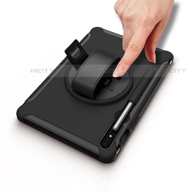 Samsung Galaxy Tab S7 11 Wi-Fi SM-T870用ハイブリットバンパーケース スタンド プラスチック 兼シリコーン カバー A03 サムスン 