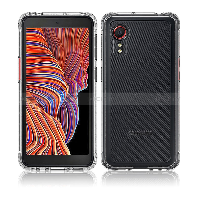 Samsung Galaxy XCover 5 SM-G525F用360度 フルカバー ハイブリットバンパーケース クリア透明 プラスチック カバー ZJ5 サムスン 