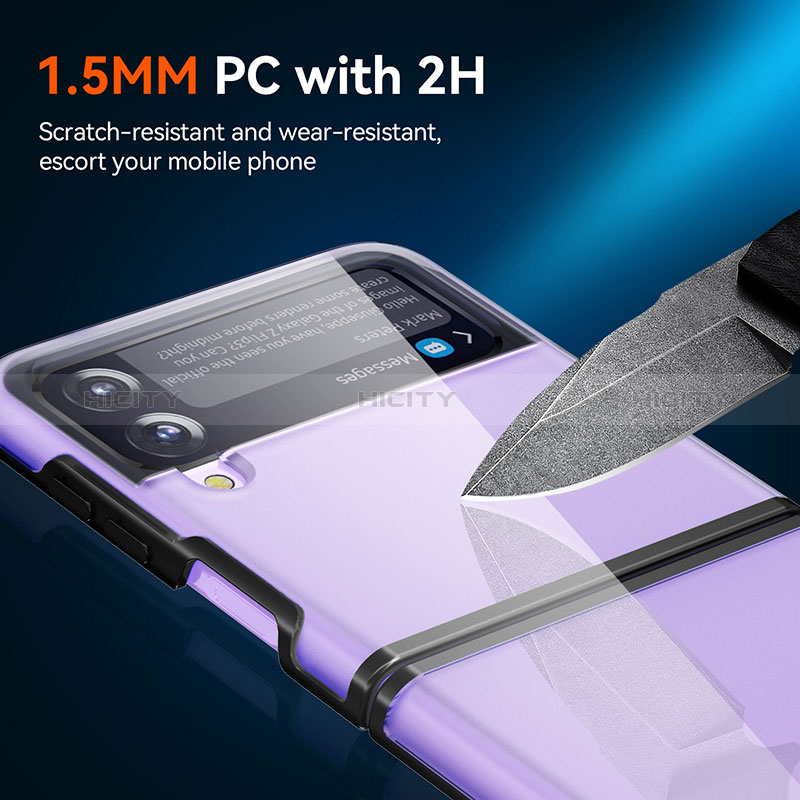 Samsung Galaxy Z Flip3 5G用ハードケース プラスチック 質感もマット カバー R02 サムスン 