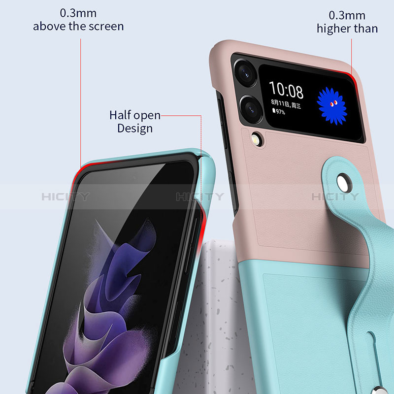 Samsung Galaxy Z Flip3 5G用ハードケース プラスチック 質感もマット カバー H02 サムスン 