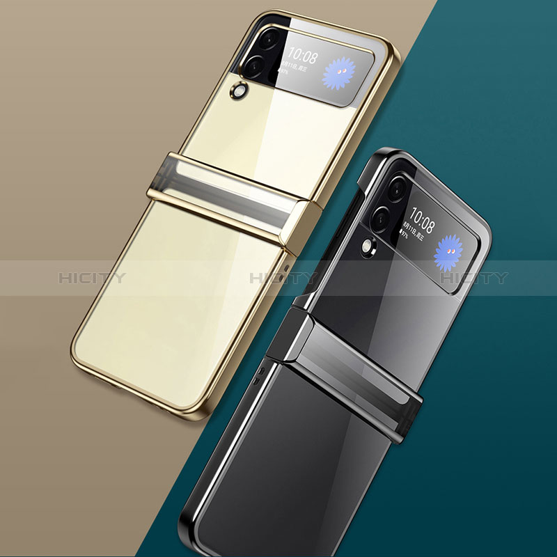 Samsung Galaxy Z Flip3 5G用ハードカバー クリスタル クリア透明 H02 サムスン 