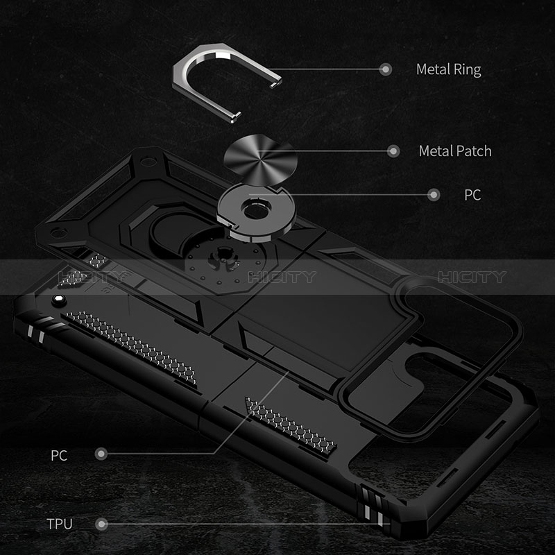 Samsung Galaxy Z Flip3 5G用ハイブリットバンパーケース プラスチック アンド指輪 マグネット式 MQ3 サムスン 