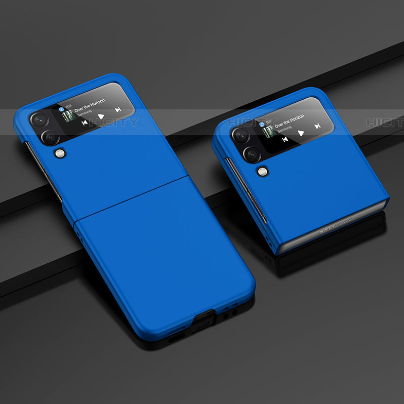 Samsung Galaxy Z Flip4 5G用ハードケース プラスチック 質感もマット カバー H07 サムスン ネイビー
