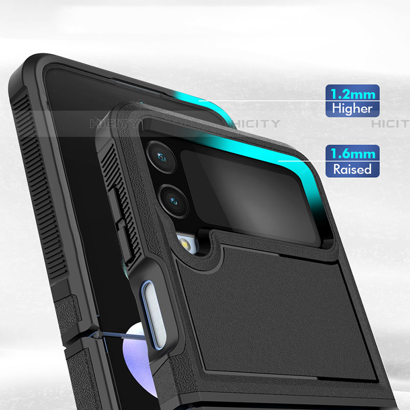 Samsung Galaxy Z Flip4 5G用ハイブリットバンパーケース プラスチック 兼シリコーン カバー サムスン 