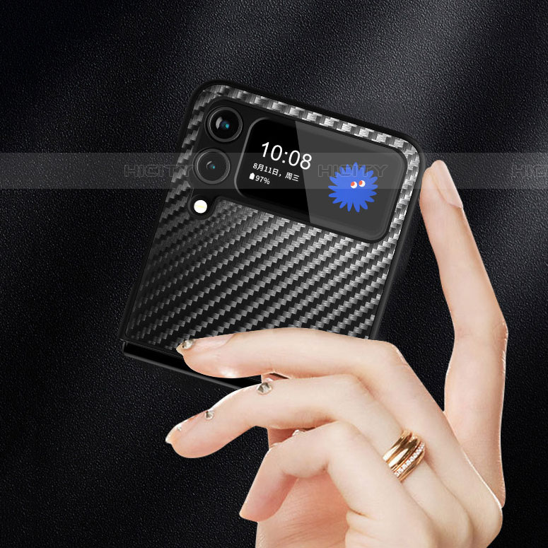 Samsung Galaxy Z Flip4 5G用ハードケース プラスチック 質感もマット ツイル カバー サムスン 