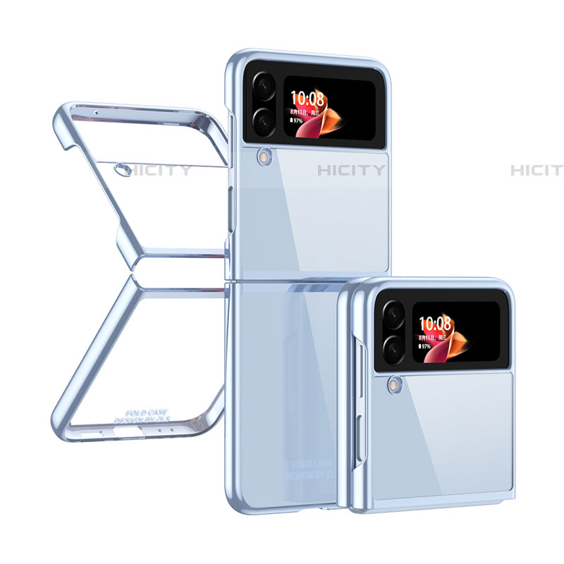 Samsung Galaxy Z Flip4 5G用ハードカバー クリスタル クリア透明 H03 サムスン 