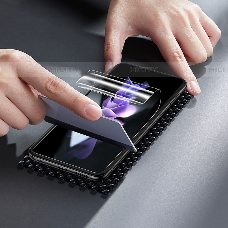 Samsung Galaxy Z Flip4 5G用高光沢 液晶保護フィルム フルカバレッジ画面 F02 サムスン クリア