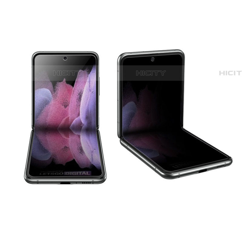 Samsung Galaxy Z Flip4 5G用高光沢 液晶保護フィルム フルカバレッジ画面 反スパイ サムスン クリア