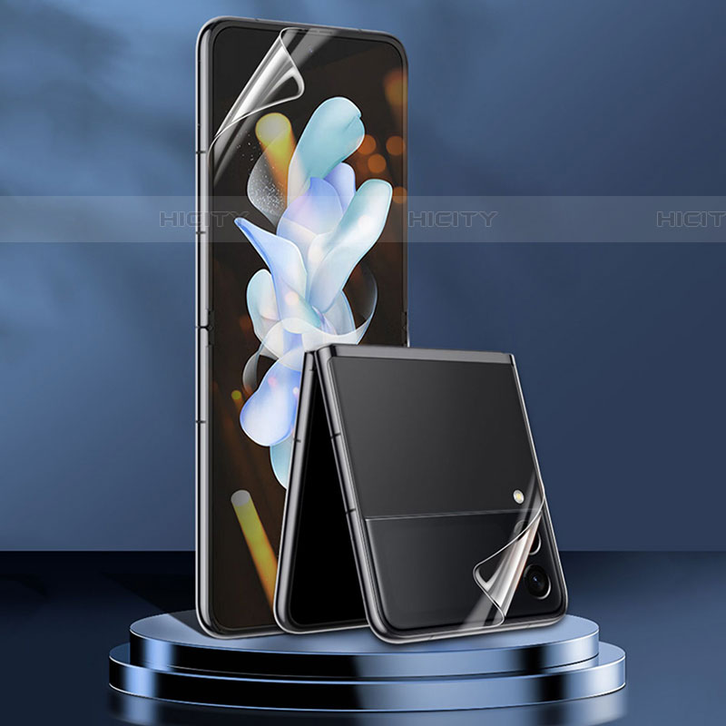 Samsung Galaxy Z Flip4 5G用高光沢 液晶保護フィルム 背面保護フィルム同梱 S02 サムスン クリア