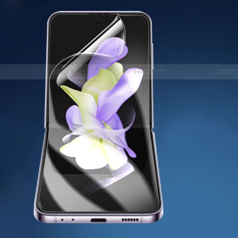 Samsung Galaxy Z Flip4 5G用高光沢 液晶保護フィルム 背面保護フィルム同梱 C02 サムスン クリア