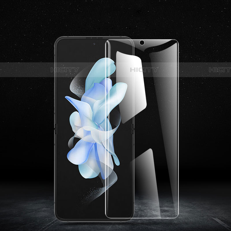 Samsung Galaxy Z Flip4 5G用高光沢 液晶保護フィルム フルカバレッジ画面 F05 サムスン クリア