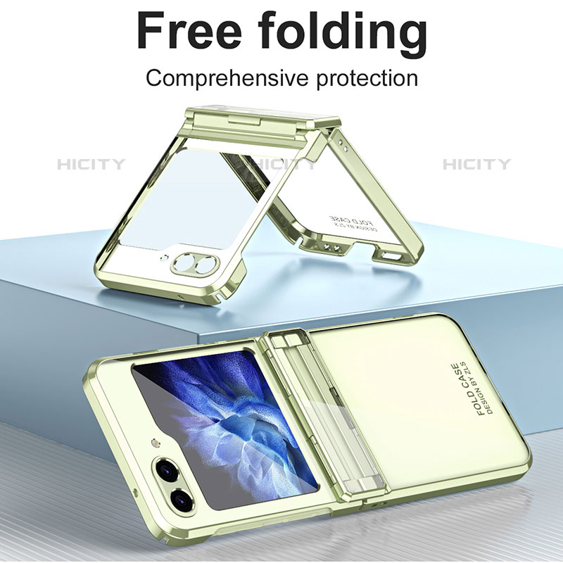 Samsung Galaxy Z Flip5 5G用ハードケース プラスチック 質感もマット 前面と背面 360度 フルカバー ZL9 サムスン 