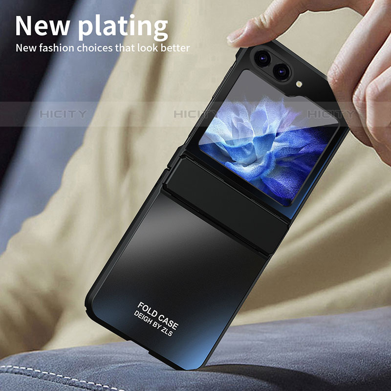 Samsung Galaxy Z Flip5 5G用ハードケース プラスチック 質感もマット 前面と背面 360度 フルカバー ZL7 サムスン 