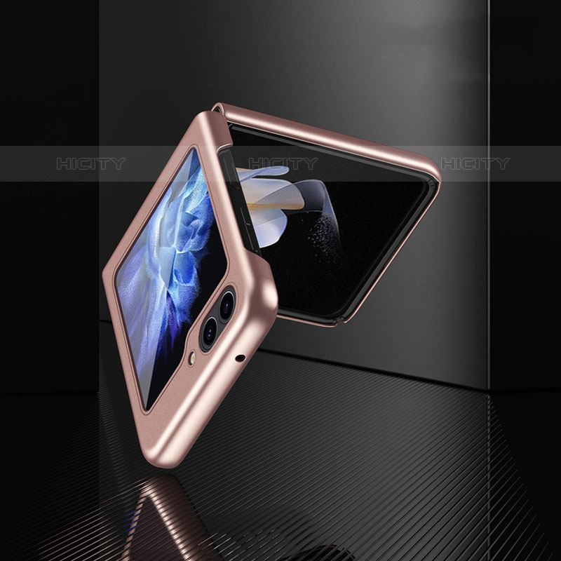 Samsung Galaxy Z Flip5 5G用ハードケース プラスチック 質感もマット 前面と背面 360度 フルカバー QH4 サムスン 