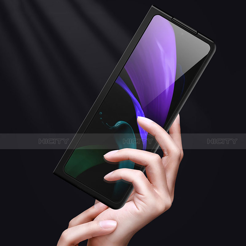 Samsung Galaxy Z Fold2 5G用ケース 高級感 手触り良いレザー柄 サムスン 