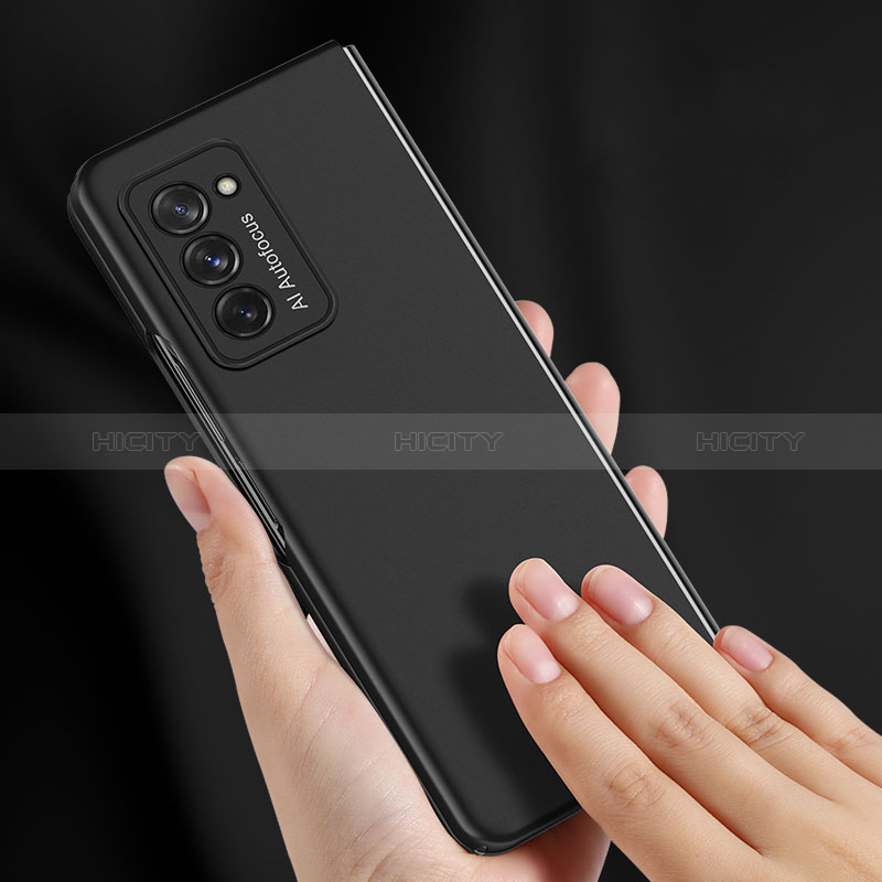 Samsung Galaxy Z Fold2 5G用ハードケース プラスチック 質感もマット 前面と背面 360度 フルカバー P01 サムスン 