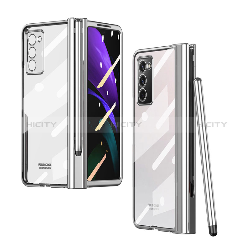 Samsung Galaxy Z Fold2 5G用ハードカバー クリスタル クリア透明 H03 サムスン 