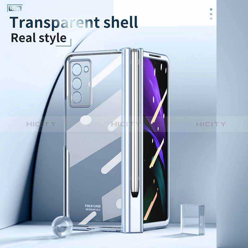 Samsung Galaxy Z Fold2 5G用ハードカバー クリスタル クリア透明 H03 サムスン 