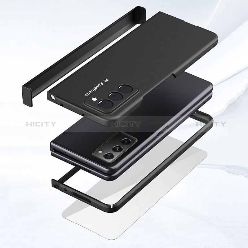 Samsung Galaxy Z Fold2 5G用ハードケース プラスチック 質感もマット 前面と背面 360度 フルカバー P03 サムスン 