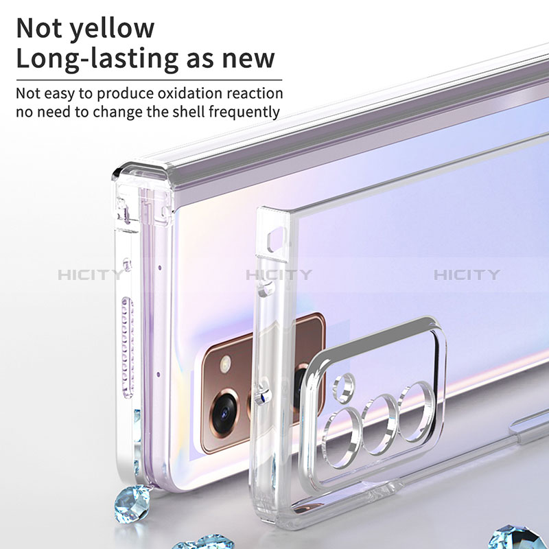 Samsung Galaxy Z Fold2 5G用ハードカバー クリスタル クリア透明 H02 サムスン 