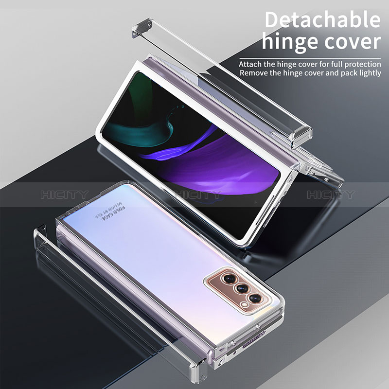 Samsung Galaxy Z Fold2 5G用ハードカバー クリスタル 透明 H02 サムスン 