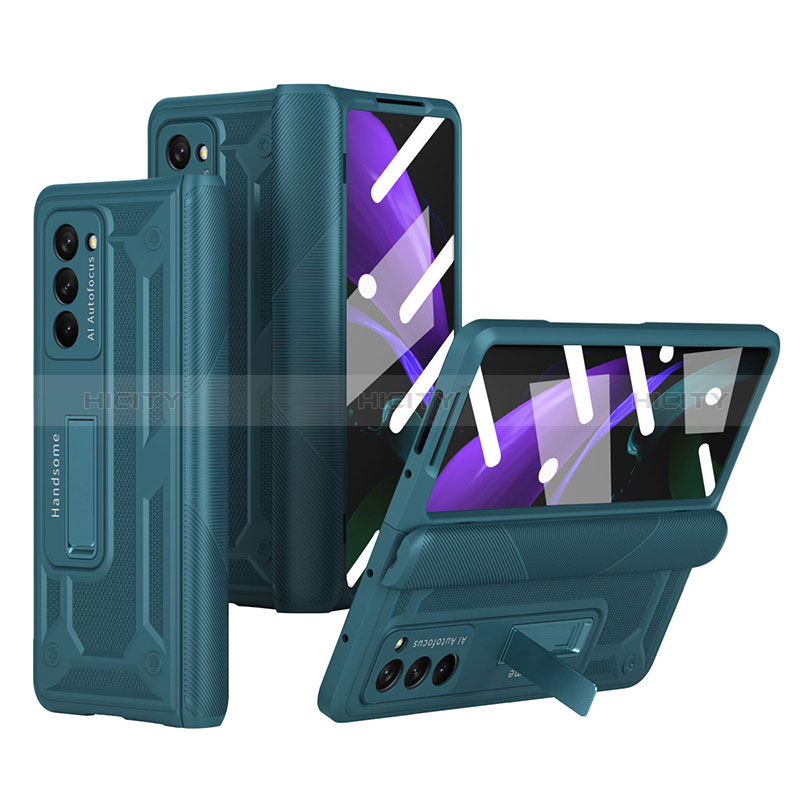 Samsung Galaxy Z Fold2 5G用ハードケース プラスチック 質感もマット 前面と背面 360度 フルカバー P06 サムスン 
