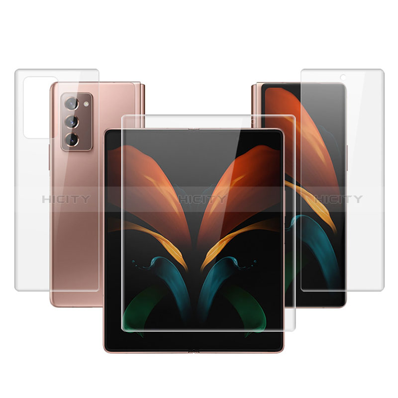 Samsung Galaxy Z Fold2 5G用高光沢 液晶保護フィルム 背面保護フィルム同梱 F03 サムスン クリア