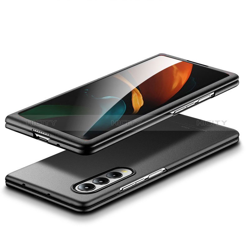 Samsung Galaxy Z Fold3 5G用ハードケース プラスチック 質感もマット サムスン ブラック