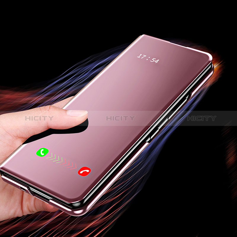 Samsung Galaxy Z Fold3 5G用手帳型 レザーケース スタンド 鏡面 カバー ZL2 サムスン 