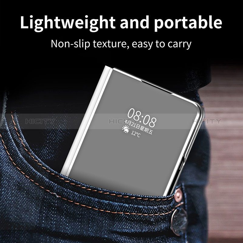 Samsung Galaxy Z Fold3 5G用手帳型 レザーケース スタンド 鏡面 カバー ZL1 サムスン 
