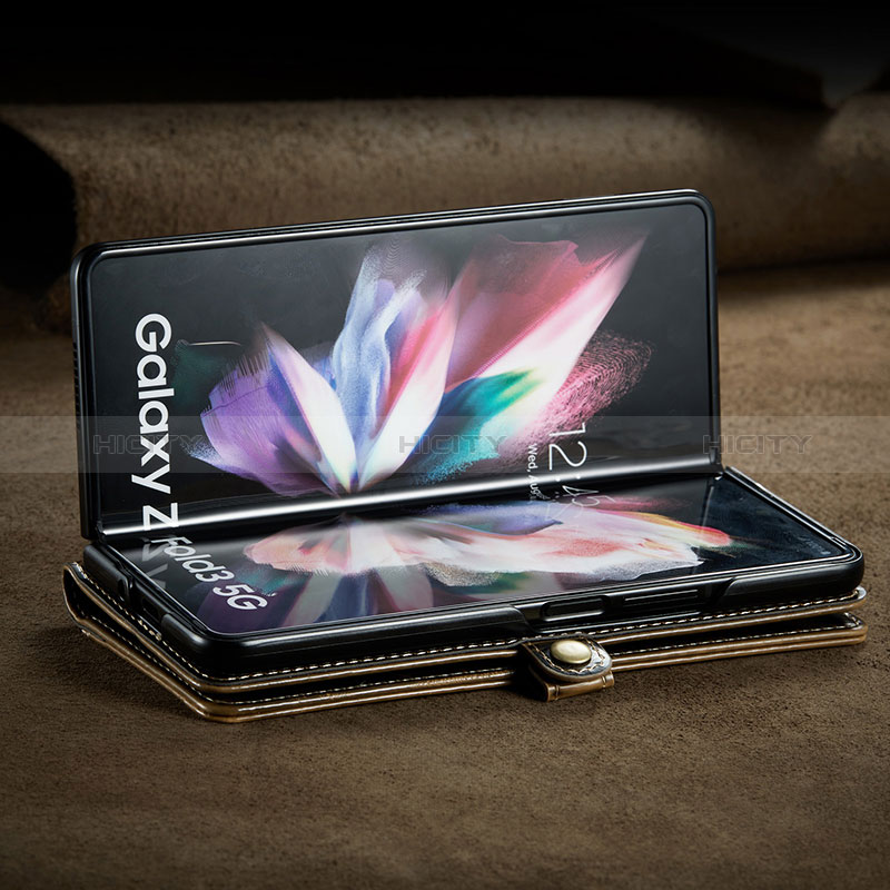 Samsung Galaxy Z Fold3 5G用手帳型 レザーケース スタンド カバー CS3 サムスン 