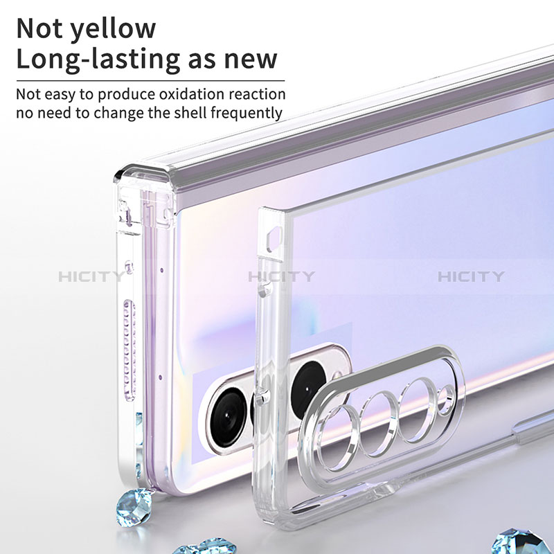 Samsung Galaxy Z Fold3 5G用ハードカバー クリスタル クリア透明 H06 サムスン 