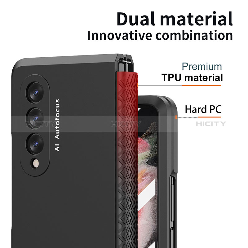 Samsung Galaxy Z Fold3 5G用ハードケース プラスチック 質感もマット カバー R02 サムスン 