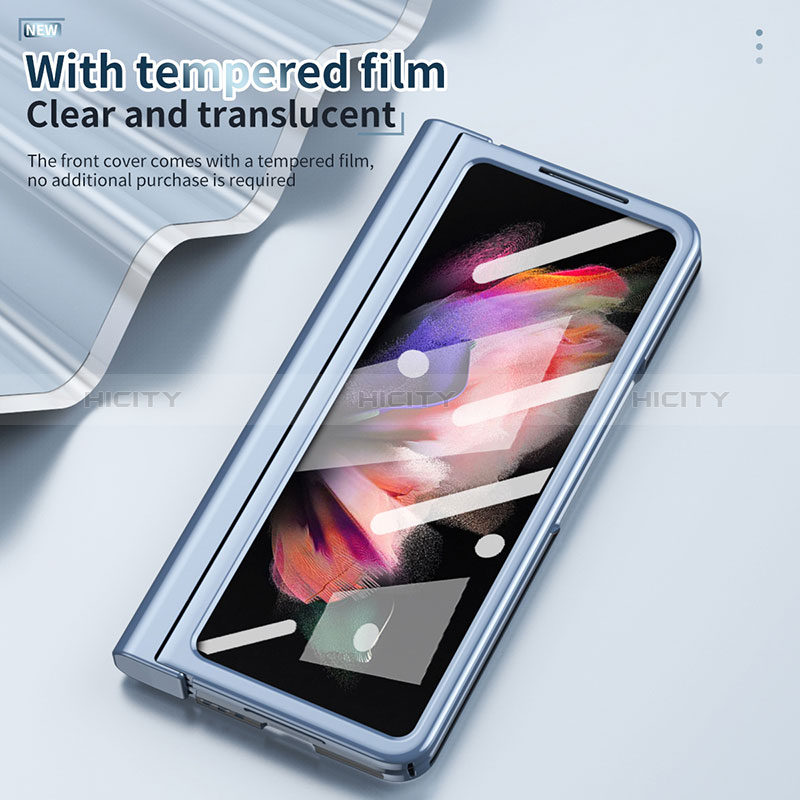Samsung Galaxy Z Fold3 5G用ハードカバー クリスタル クリア透明 H07 サムスン 