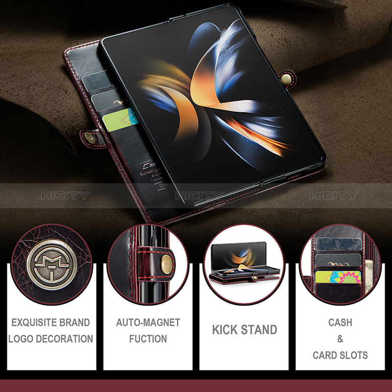 Samsung Galaxy Z Fold3 5G用手帳型 レザーケース スタンド カバー C02S サムスン 