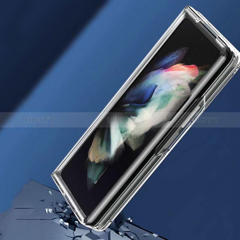 Samsung Galaxy Z Fold3 5G用ハードカバー クリスタル クリア透明 H03 サムスン 