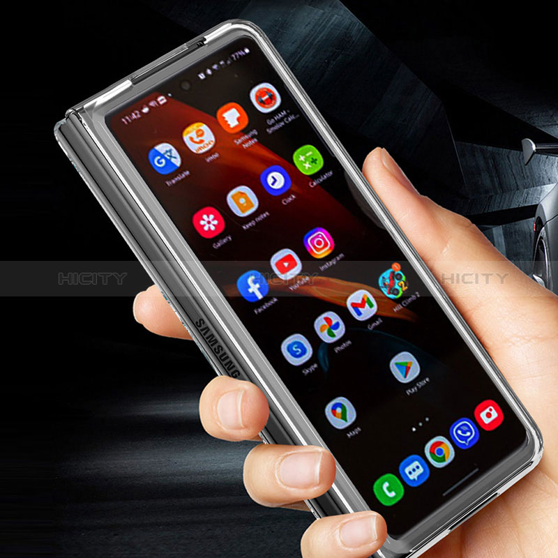 Samsung Galaxy Z Fold3 5G用360度 フルカバー極薄ソフトケース シリコンケース 耐衝撃 全面保護 バンパー MJ2 サムスン 