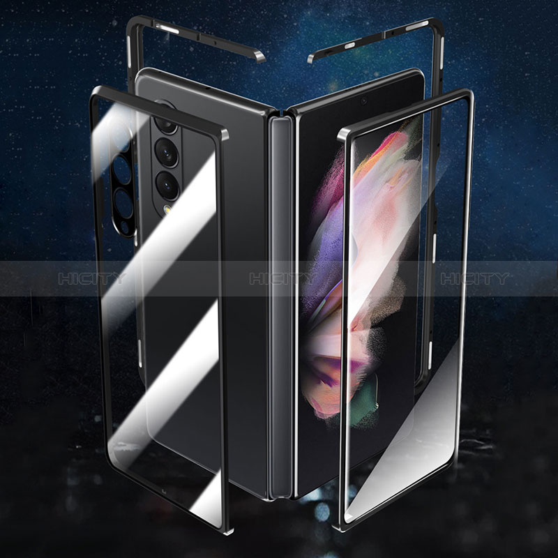 Samsung Galaxy Z Fold3 5G用360度 フルカバー ケース 高級感 手触り良い アルミメタル 製の金属製 P01 サムスン 